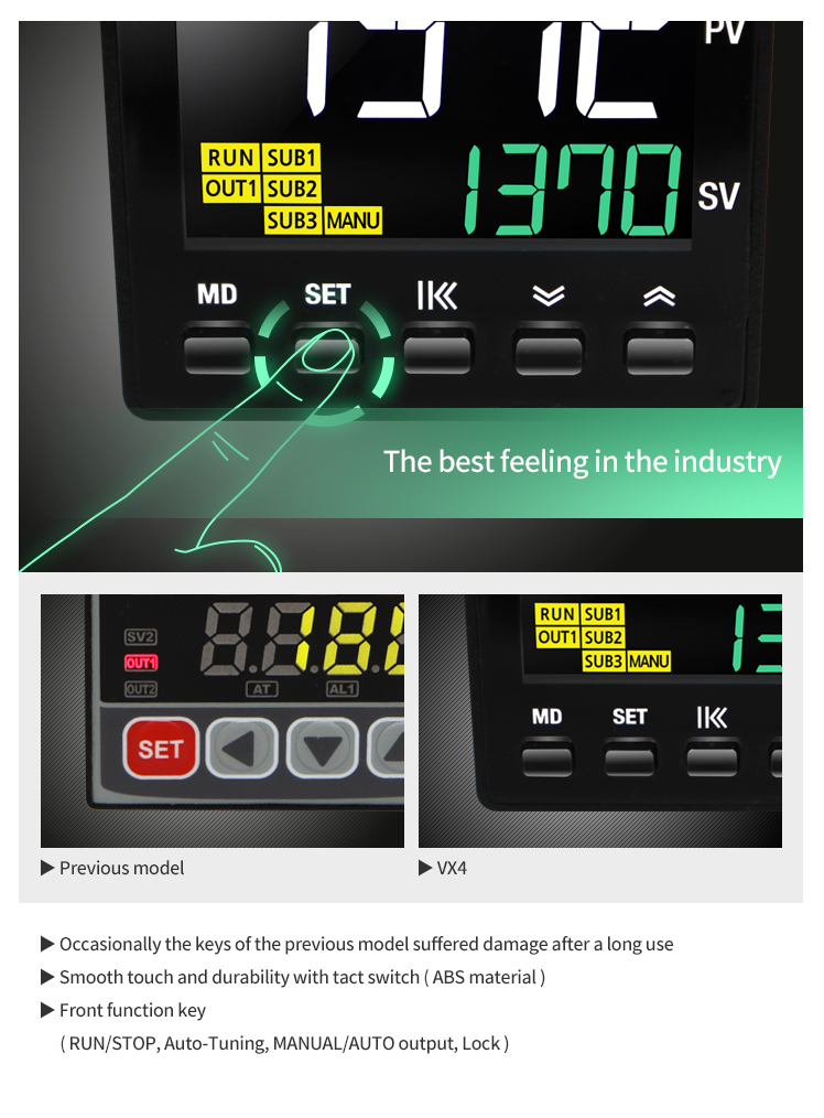 Hanyoung Multi Input & Output VX series high-performance LCD temperature controller